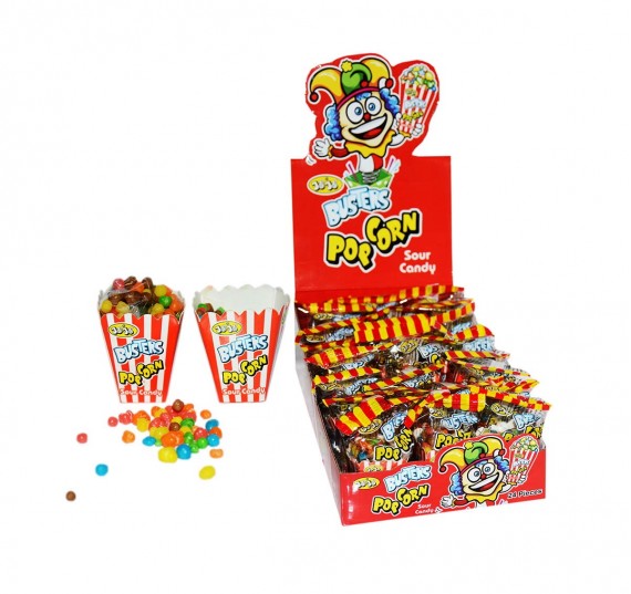 Жевательные конфеты JoJo "Buster" попкорн 15гр х 24шт