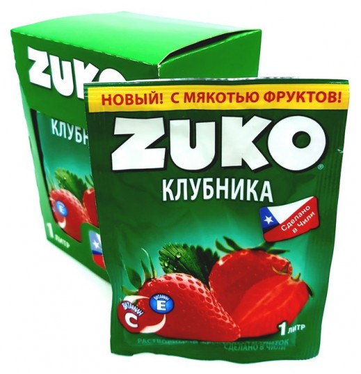 Растворимый напиток "ZUKO" Клубника 20гр х 12шт