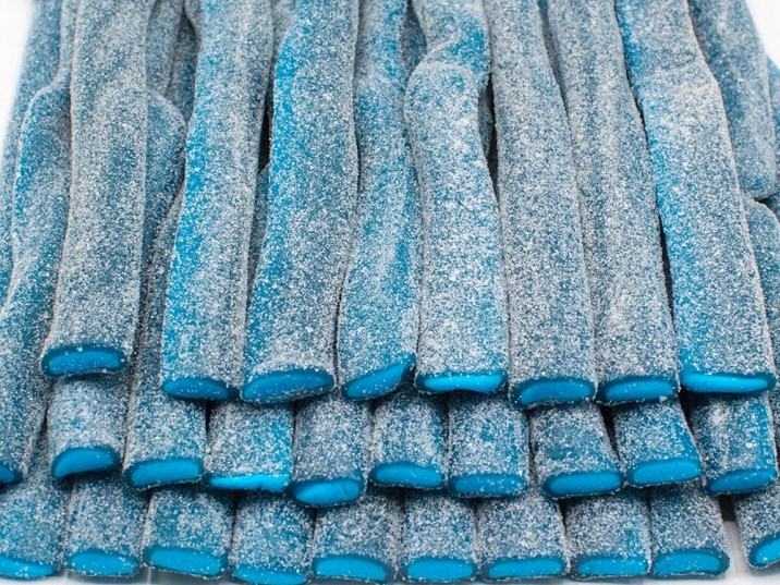 JAKE Мармелад HALAL "Палочки гигантские синие с синей начинкой в сахаре" 1,5кг