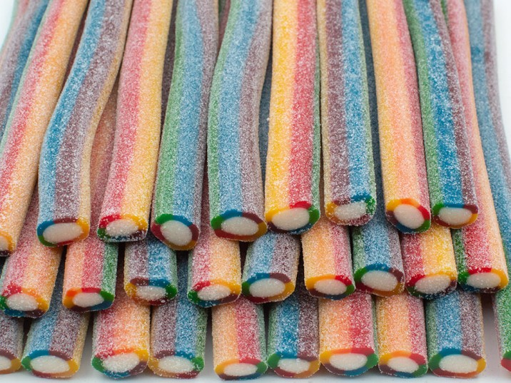 DAMEL Мармелад HALAL "Гигантские палочки 6-цветные в сахаре" 1,65кг