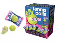 FINI Жевательная резинка "Теннисные мячики" с начинкой лимон-лайм 5гр х 200шт